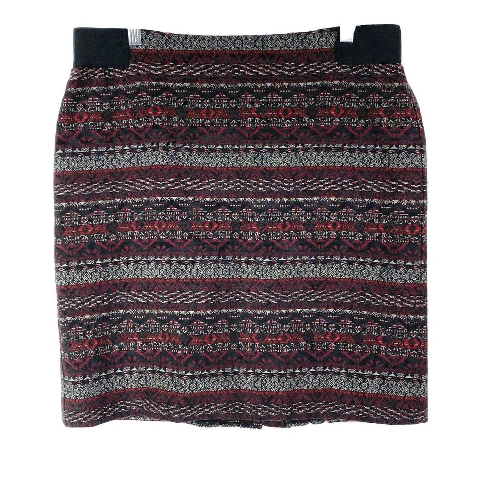 J Jill M Medium Skirt Straight Pencil Red Black